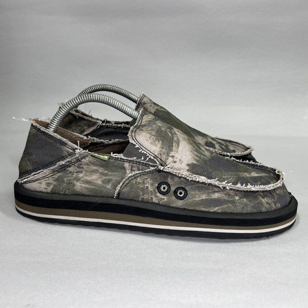 Sanuk Men's Size 8 Vagabond Soft Top Tie Dye Slip On Loafers